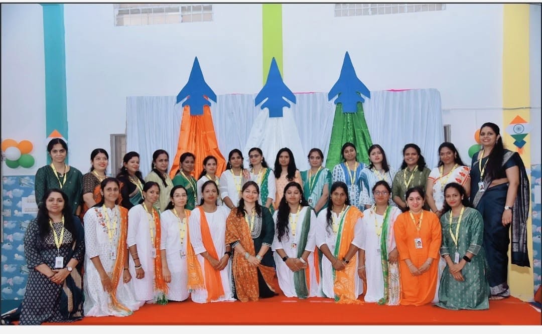 Kids Mansion teaching team together at a school celebration